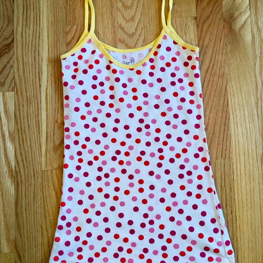Poof! Polka dot tank top. EUC